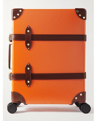 Globe-Trotter Centenary Carry-on Leather-trimmed Suitcase - Orange