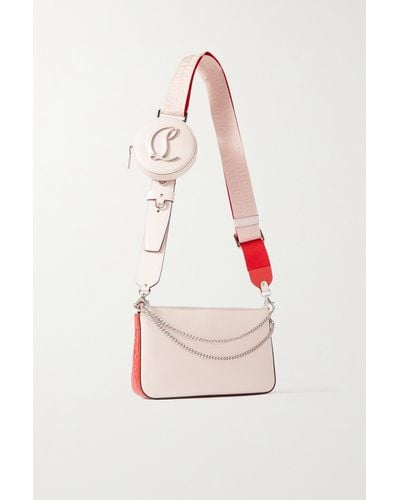 Christian Louboutin Loubila Chain-embellished Leather Shoulder Bag - Pink
