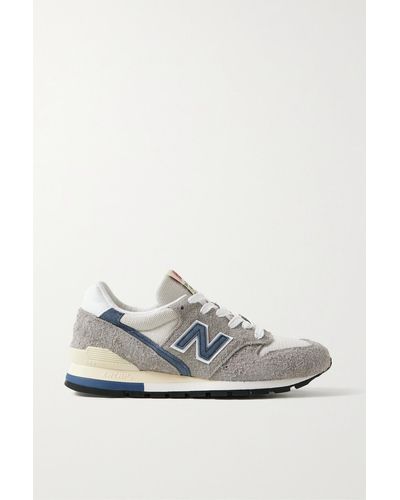 New Balance Mius 996 Leather-trimmed Mesh And Suede Sneakers - White