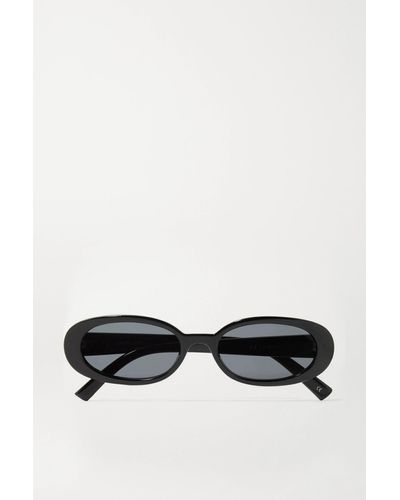 Le Specs Outta Love Sonnenbrille Mit Ovalem Rahmen Aus Azetat - Schwarz