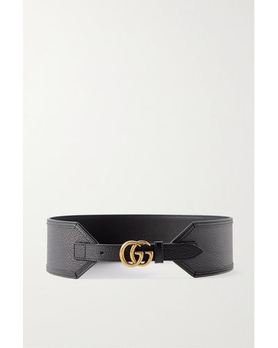 Gucci Leather GG Marmont Belt - Black
