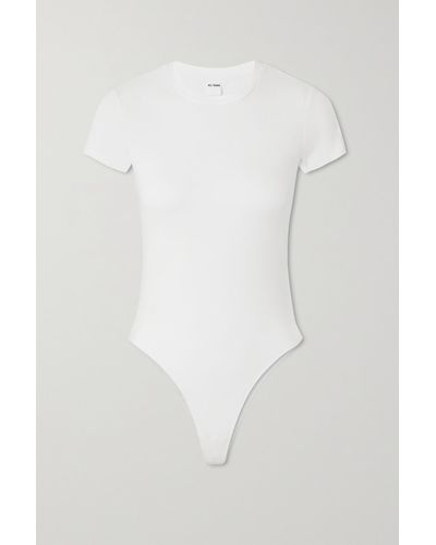 RE/DONE Stretch-cotton Jersey Bodysuit - White