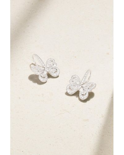 De Beers Portraits Of Nature Butterfly 18-karat White Gold Diamond Earrings - Natural