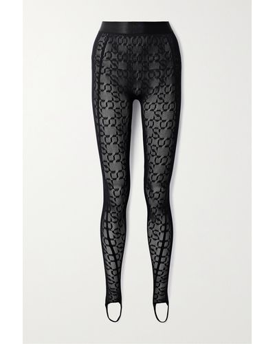 Wolford + Net Sustain + Simkhai Stretch-mesh Jacquard Leggings - Black