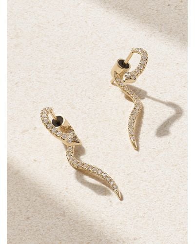 Ileana Makri Boa 18-karat Gold Diamond Earrings - Natural
