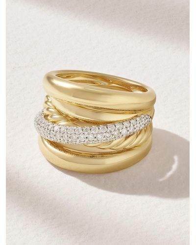 David Yurman Bague En Or 18 Carats (750/1000) Et Diamants Crossover - Neutre