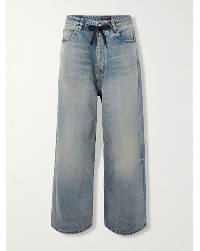 Balenciaga Jeans In Distressed-optik - Blau