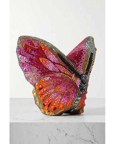 Judith Leiber Butterfly-Crystalled Clutch Bag