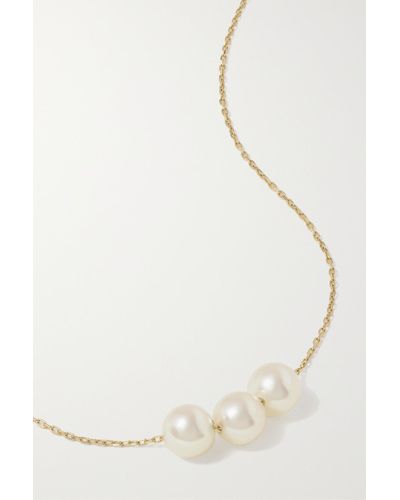 Mizuki 14-karat Gold Pearl Necklace - Natural