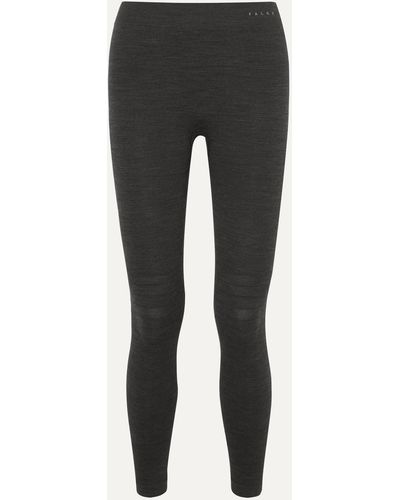 FALKE Leggings Aus Einer Hightech-wollmischung Mit Stretch-anteil - Schwarz