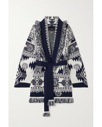 Alanui Wood Block Ibrid Jacquard Cardigan - Black