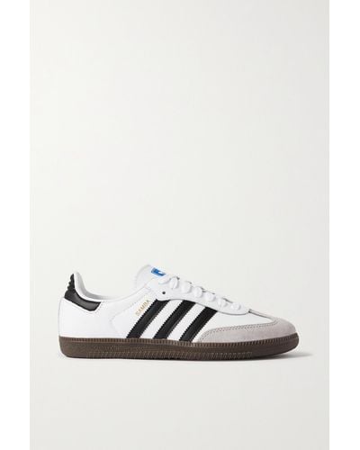 adidas Originals Samba Og Logo-print Leather Low-top Trainers - White