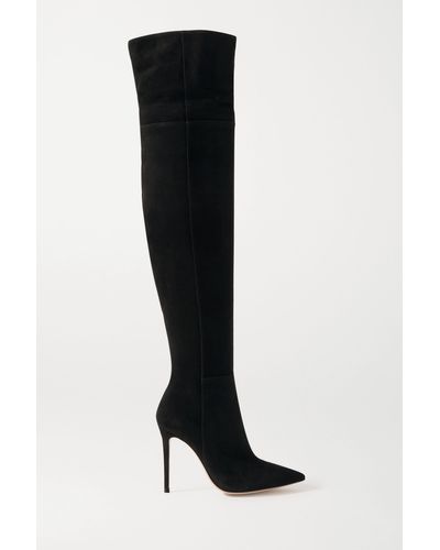 Gianvito Rossi 105 Suede Over-the-knee Boots - Black