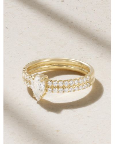 Anita Ko Gia Ring Aus 18 Karat Gold Mit Diamanten - Mettallic