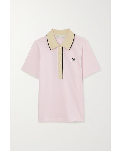 Tory Sport Vintage Polohemd Aus Coolmax®-pro-piqué Mit Stickereien - Pink
