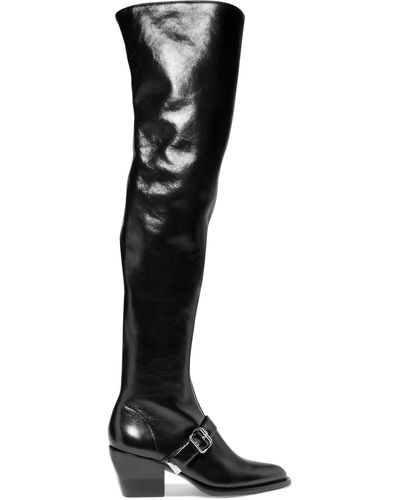 Chloé Rylee Leather Over-the-knee Boots - Black