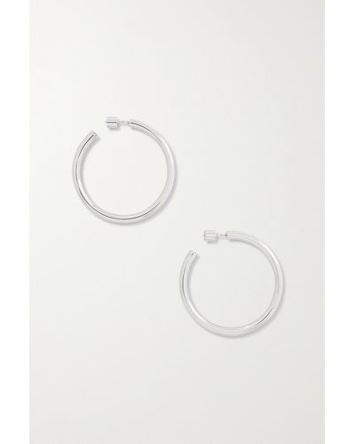Jennifer Fisher Baby Lilly Silver-plated Hoop Earrings - Metallic