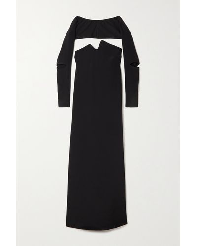 Tibi Convertible Silk Maxi Dress - Black