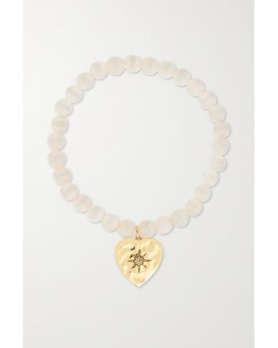 Ileana Makri 18-karat Gold, Agate And Diamond Bracelet - White