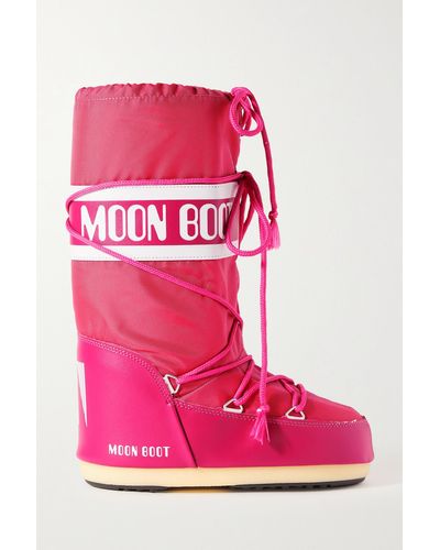 Moon Boot Icon Schneestiefel Aus Shell Und Kunstleder - Pink