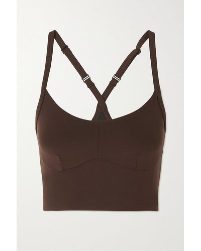 Varley Always Surrey Stretch Recycled Sports Bra - Brown