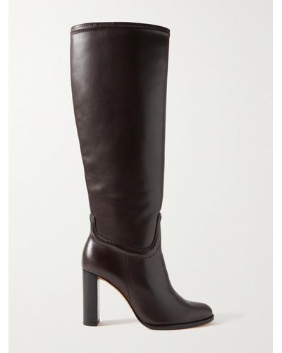 Alexandre Birman Lauren Leather Knee Boots - Black