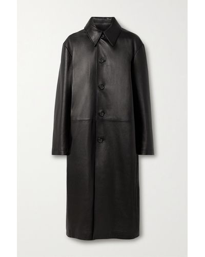 Nili Lotan Abel Panelled Leather Coat - Black
