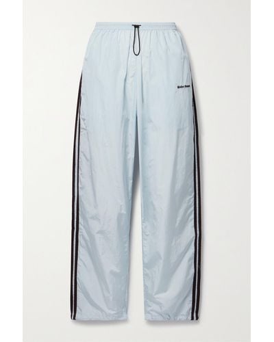 adidas Originals + Wales Bonner Embroidered Recycled-shell Track Trousers - Blue