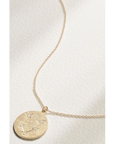 Brooke Gregson Zodiac Pisces 14-karat Gold Diamond Necklace - Metallic