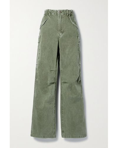 R13 Cargohose Aus Denim Mit Weitem Bein - Grün