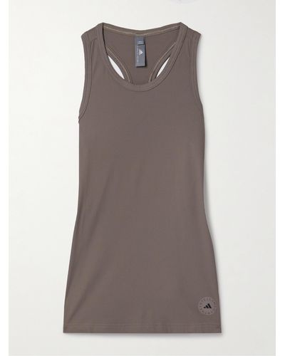 adidas By Stella McCartney Truecasuals Ribbed Stretch Recycled-jersey Tank - Brown