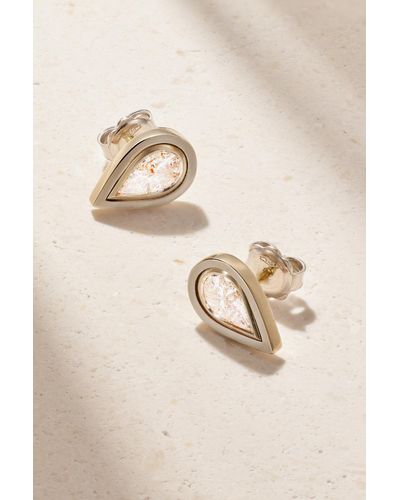 Sylva & Cie Mosaic 18-karat Gold Diamond Earrings - Natural