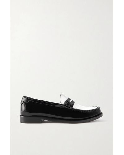 Saint Laurent 'le Loafer 15' Patent Nappa Leather Loafers - Black