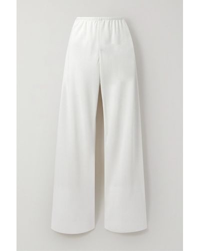 The Row Gala Jersey Wide-leg Trousers - White