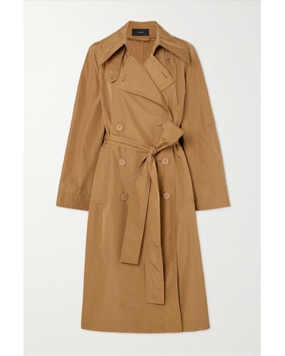 JOSEPH Rainwear Chatsworth Belted Double-breasted Shell Trench Coat - Natural