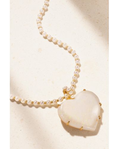 Irene Neuwirth Love 18-karat Gold, Pearl And Opal Necklace - Natural