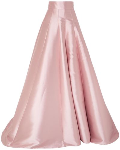 Brandon Maxwell Satin Maxi Skirt - Pink