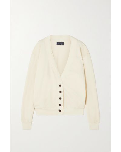 Les Tien Organic Cotton-terry Cardigan - Natural