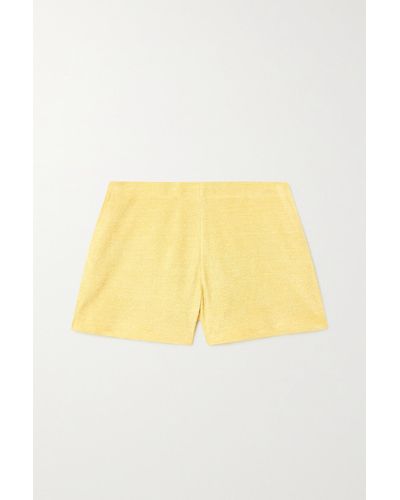 Loro Piana Linen-terry Shorts - Yellow