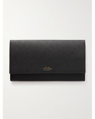 Smythson Marshall Textured-leather Travel Wallet - Black