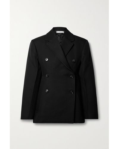 Co. Double-breasted Tton-twill Jacket - Black