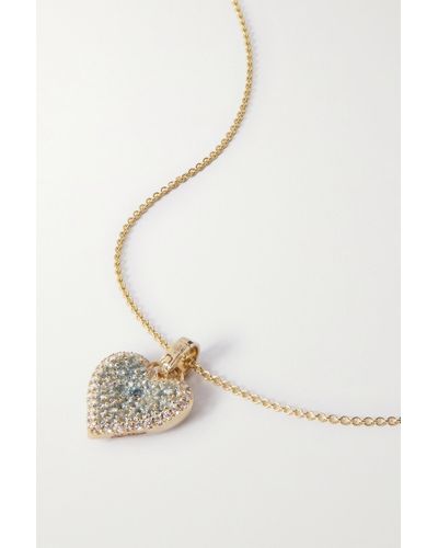 Robinson Pelham Fortune Heart 14-karat Gold, Topaz And Diamond Necklace - White