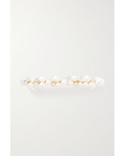 Completedworks + Net Sustain Recycled Gold-plated, Pearl And Crystal Hair Slide - White