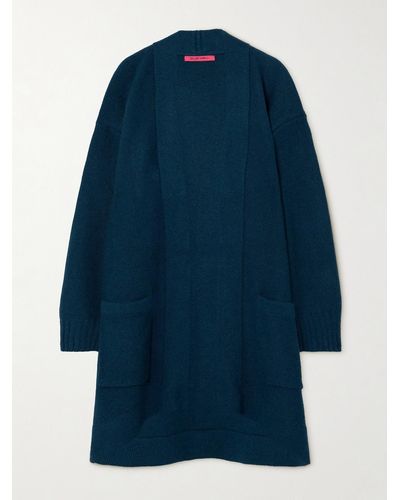 The Elder Statesman Belted Oversized Cashmere Cardigan - Blue