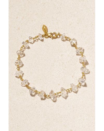 Pippa Small 18-karat Gold Herkimer Diamond Bracelet - Natural