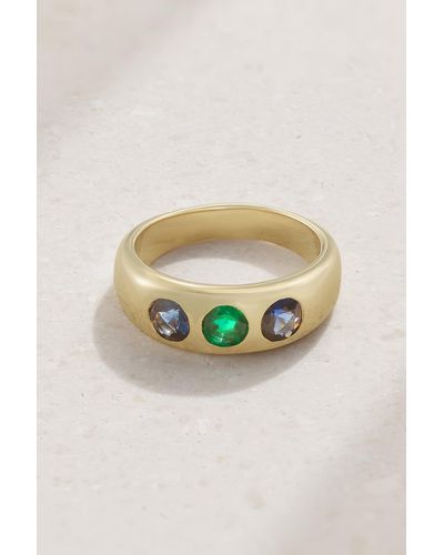 Marlo Laz Gemma 14-karat Gold, Sapphire And Emerald Ring - Blue