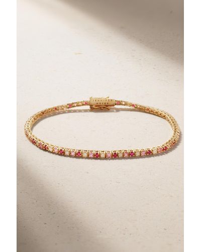 Jennifer Meyer 4-prong Small 18-karat Gold Multi-stone Tennis Bracelet - Natural