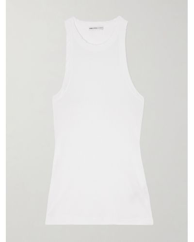 James Perse Ribbed Stretch-supima Cotton Tank - White