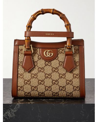 Gucci Diana Mini Tote Bag - Brown