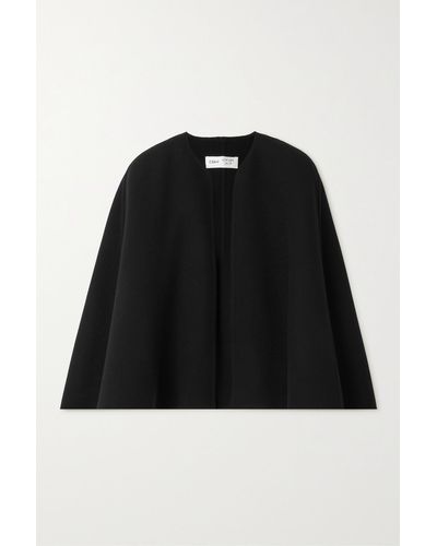 Chloé Cape En Laine Et Cachemire Mélangés X Atelier Jolie - Noir